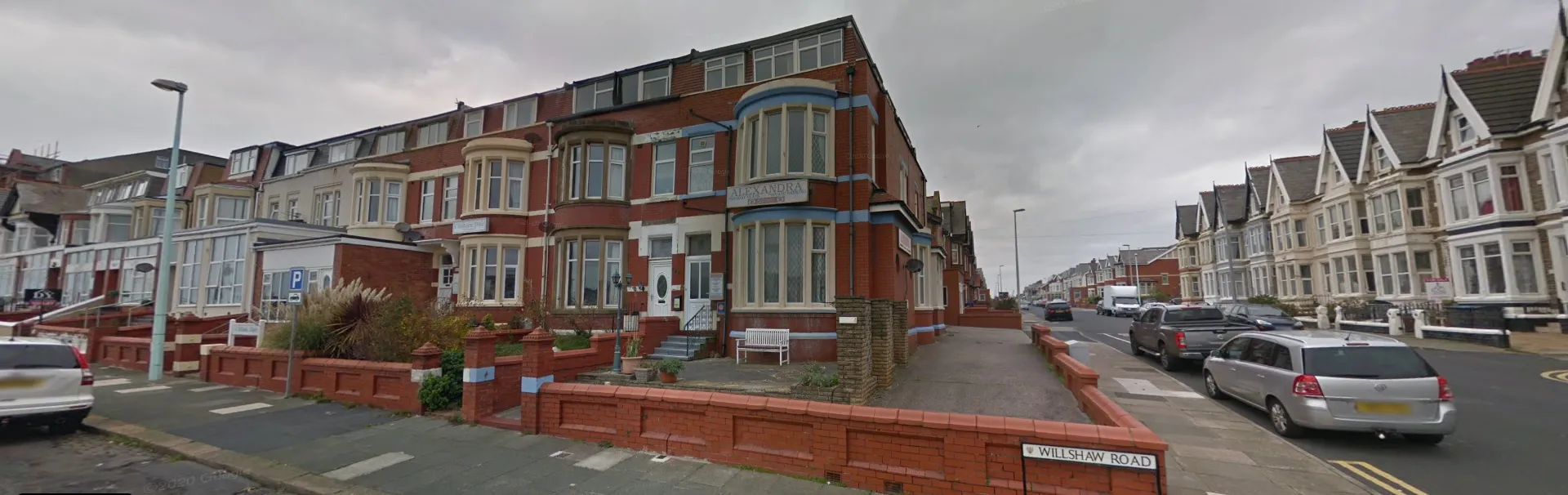 Alexandra Holiday Flats and neighbouring buildings on Willshaw Road